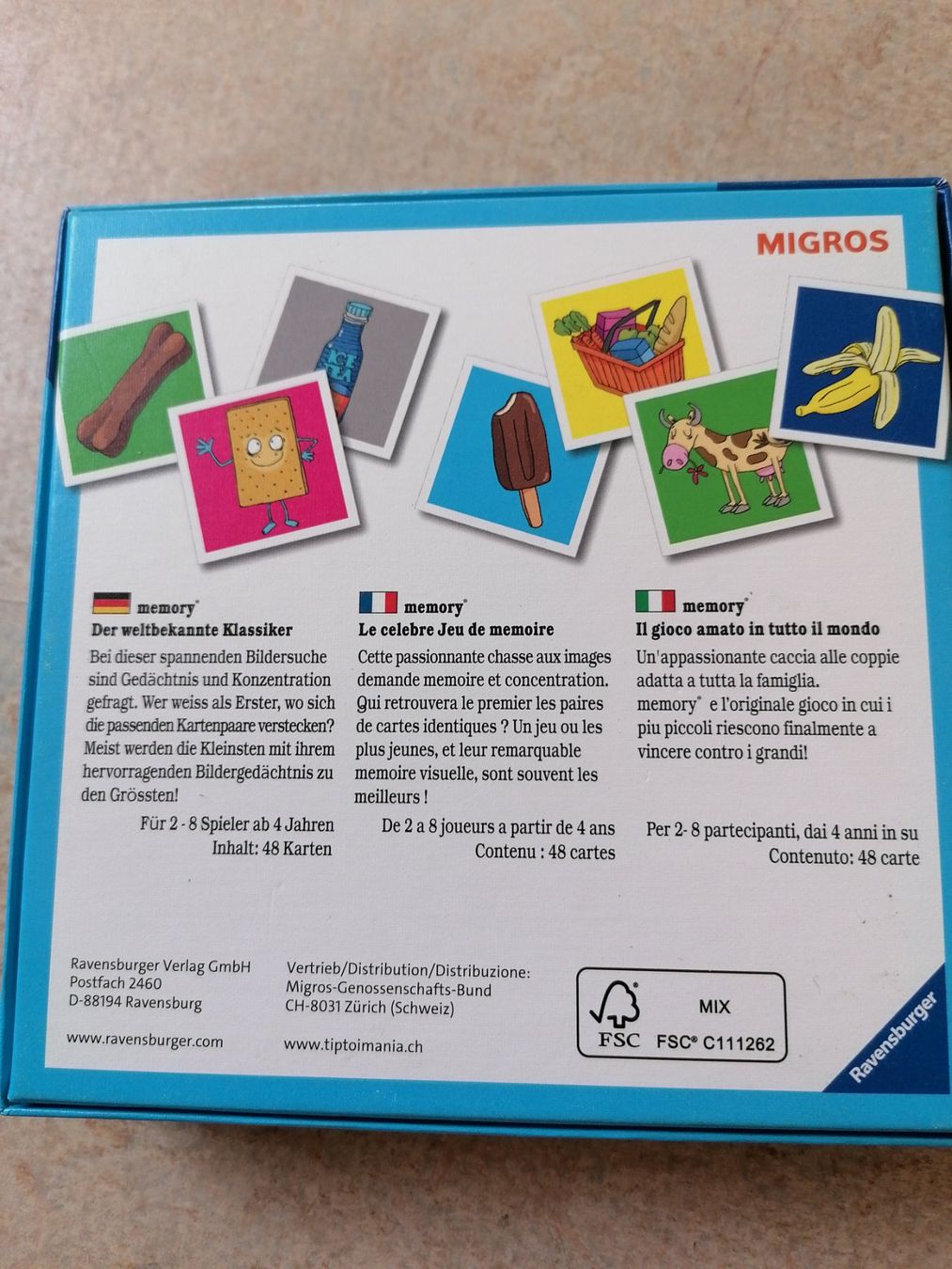 Ravensburger Giochi: Memory Migros / Ravensburger – Usato da Klingnau venduto da vollmond36 1