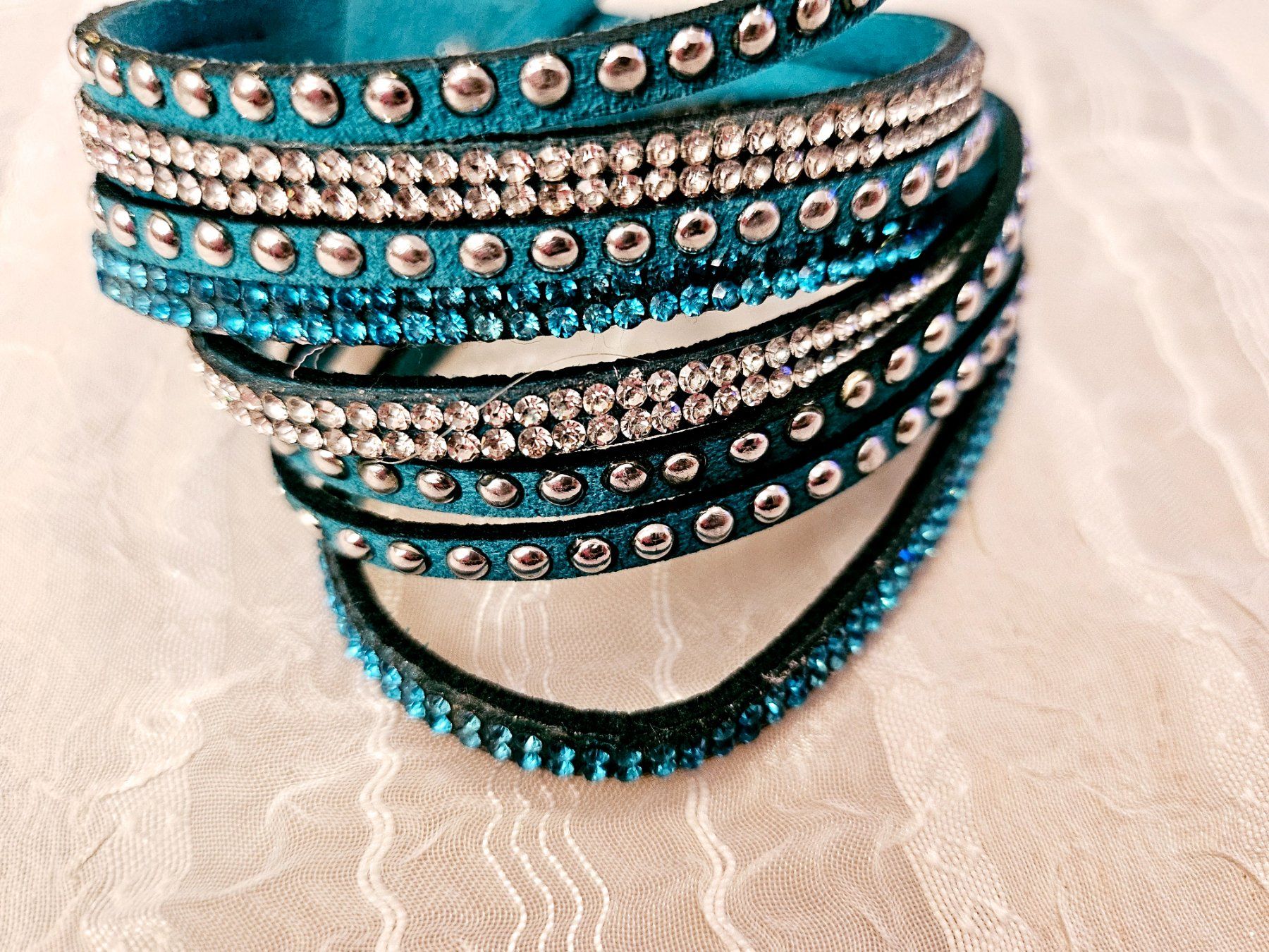 Bracciali & Braccialetti: Wickelarmband türkis länge 40 – Nuovo (secondo la descrizione) da Dietikon venduto da Eleda 1