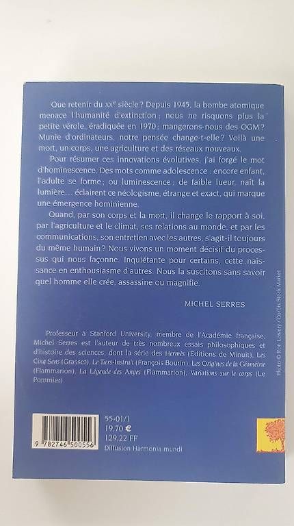 Libri: Hominescence de Michel Serres – Usato da Prêles venduto da Syga 1
