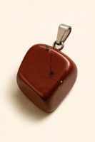 Pierre jaspe rouge foncée, pendentif