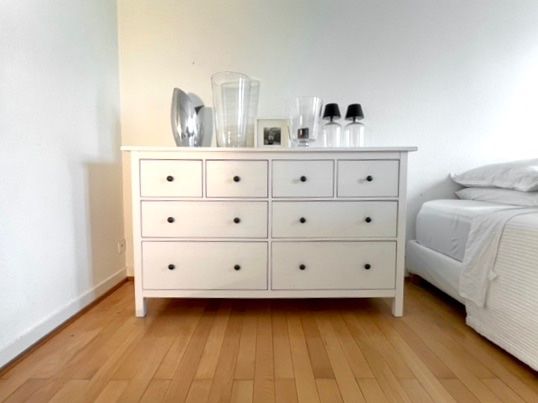 Kommode 'Parma' Mit Schubladen – 111 Cm Breit, Push-to-Open-System, Farbe Weiß Matt/weiß Hochglanz