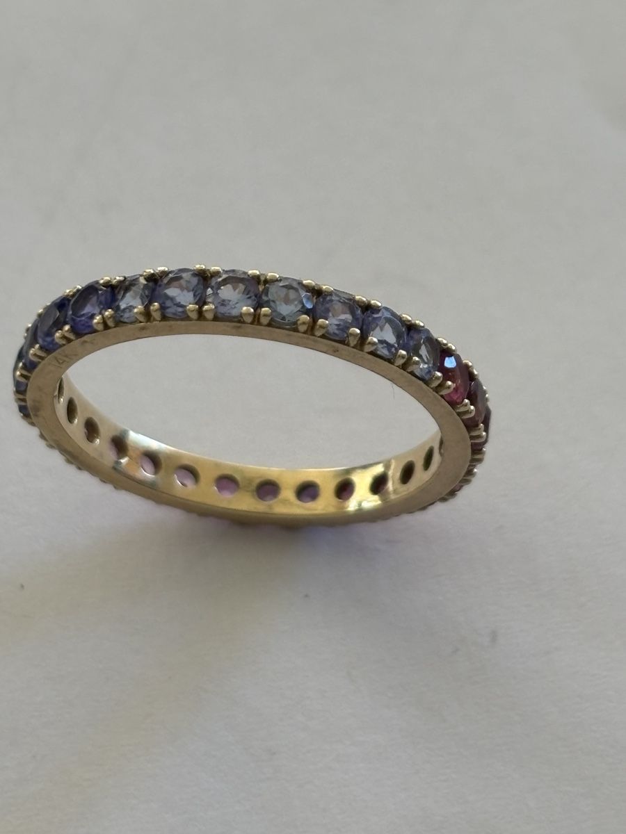 Anelli: Ring 8 Karat Gelbgold Saphir – Usato da Langnau am Albis venduto da flusspflege 5