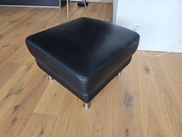 Lederhocker Intertime, schwarz