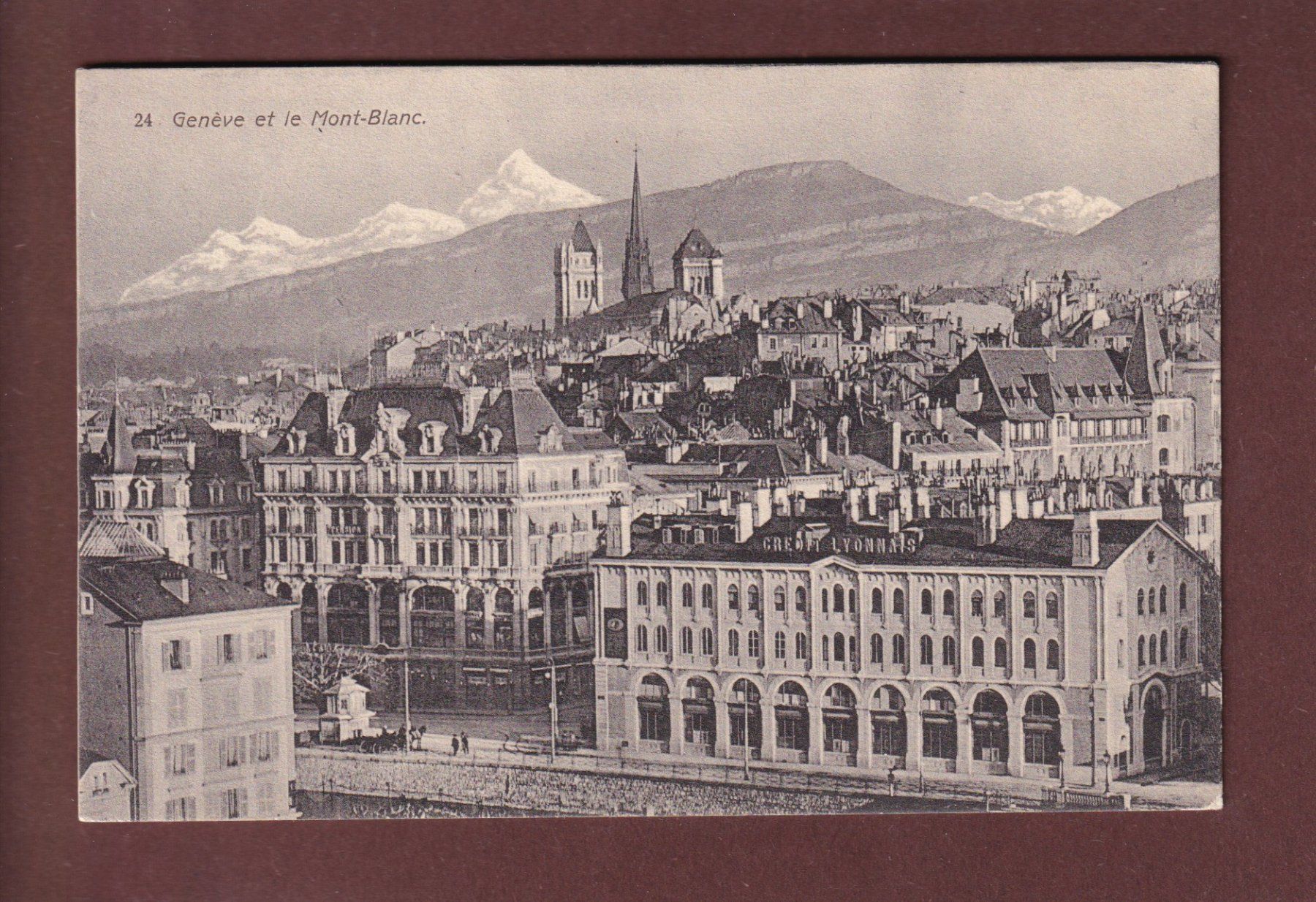 Cartoline postali: GENEVE - Credit Lyonnais – Usato da Pully venduto da nicecards