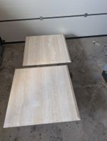 Travertin Couchtisch Set Naturstein 80x80 cm gebraucht