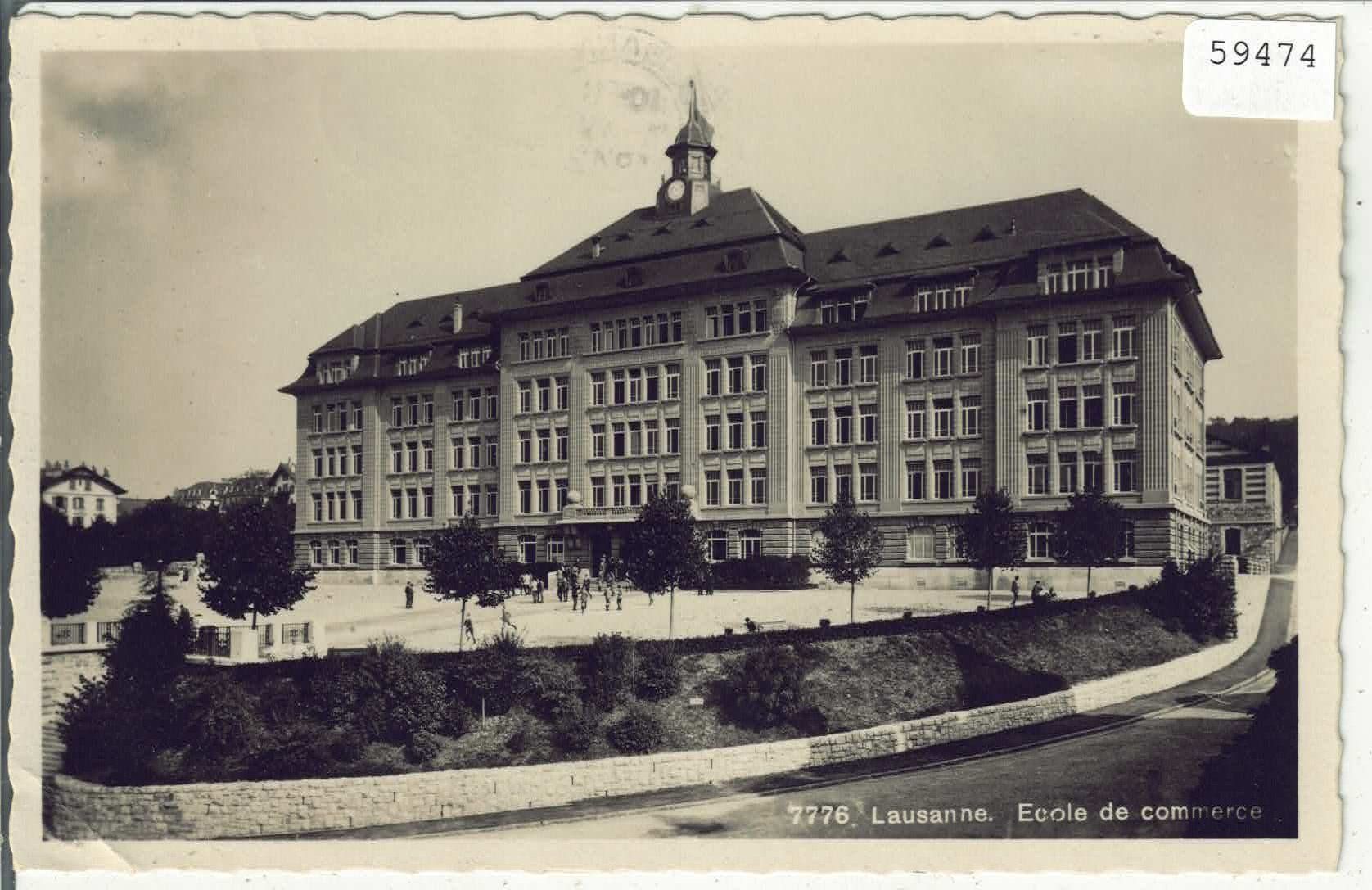 Cartoline postali: Lausanne - Ecole de commerce – Usato da Ettingen venduto da Kartenplanet