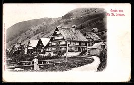 AK Alt-St. Johann, Ortsansicht vom Ortseingang aus
