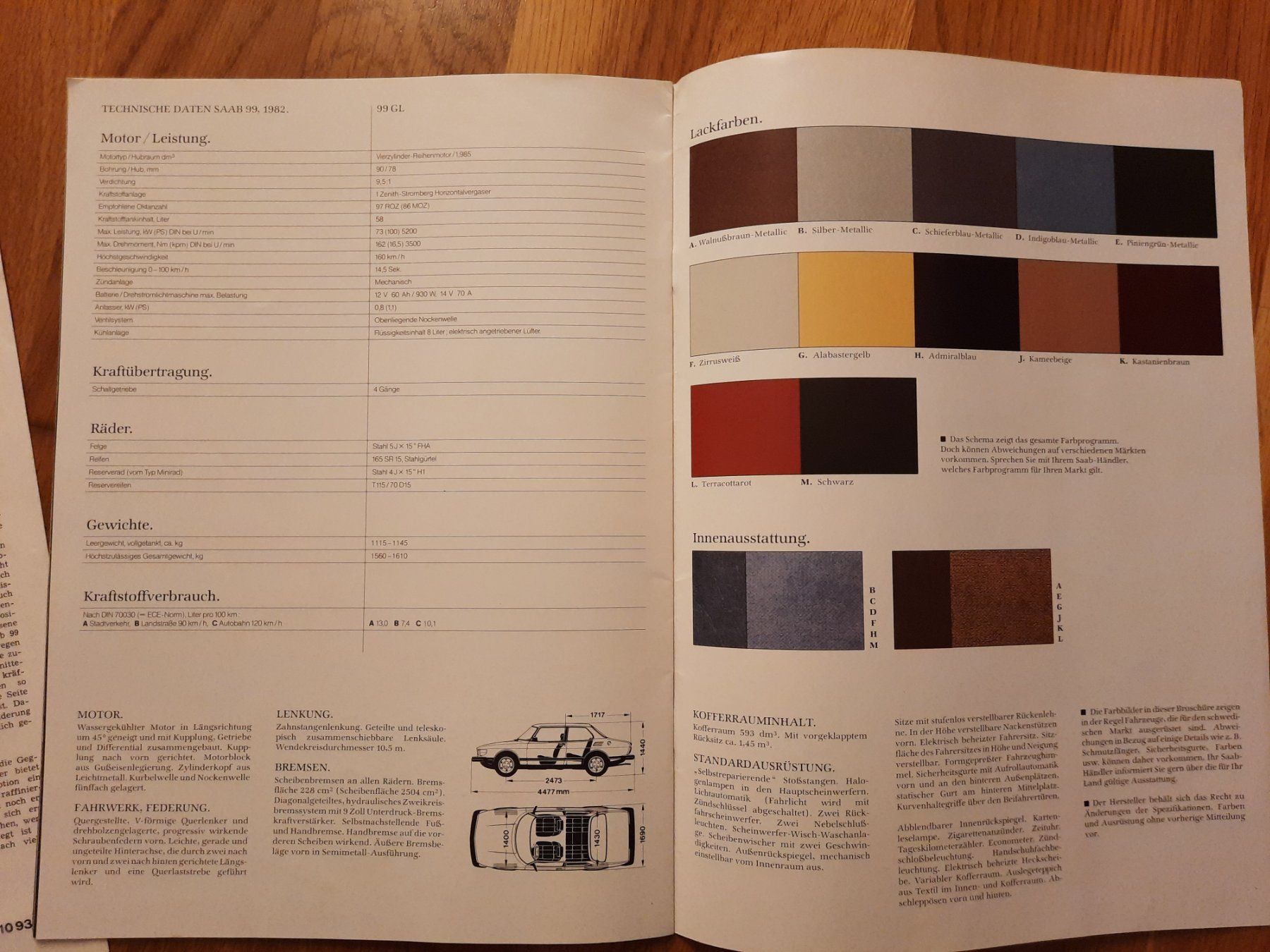 Saab Documenti: SAAB 99 1981, Prospekt – Usato da Luzern venduto da Namruk01 5