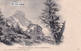 Zermatt  VS  -    STAFFELALP - Hôtel und Matterhorn ca. 1900