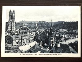 FRIBOURG La Cathédrale et l'Hotel de Ville