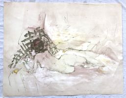 Hans Falk (1918-2001) - Farblithographie - „Liegender Akt“
