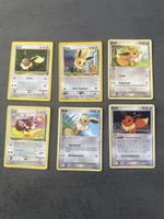 6x Pokémon Evoli / Eevee Vintage Karten 
