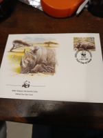 Couverture 1er jour Swaziland - WWF Rhinocéros 1987!