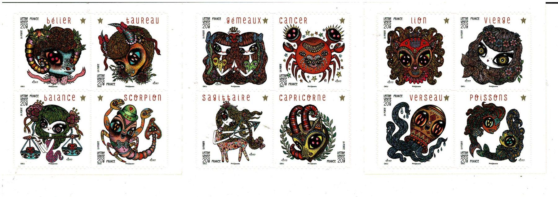 Tutti i francobolli: Tierkreiszeichen Astrologie 1 carnet Heftchen ** – Nuovo (secondo la descrizione) da Lausanne venduto da Whorvath