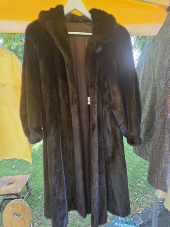 Pelzmantel Saga Mink Cesare Conti braun guter Zustand 48cm c