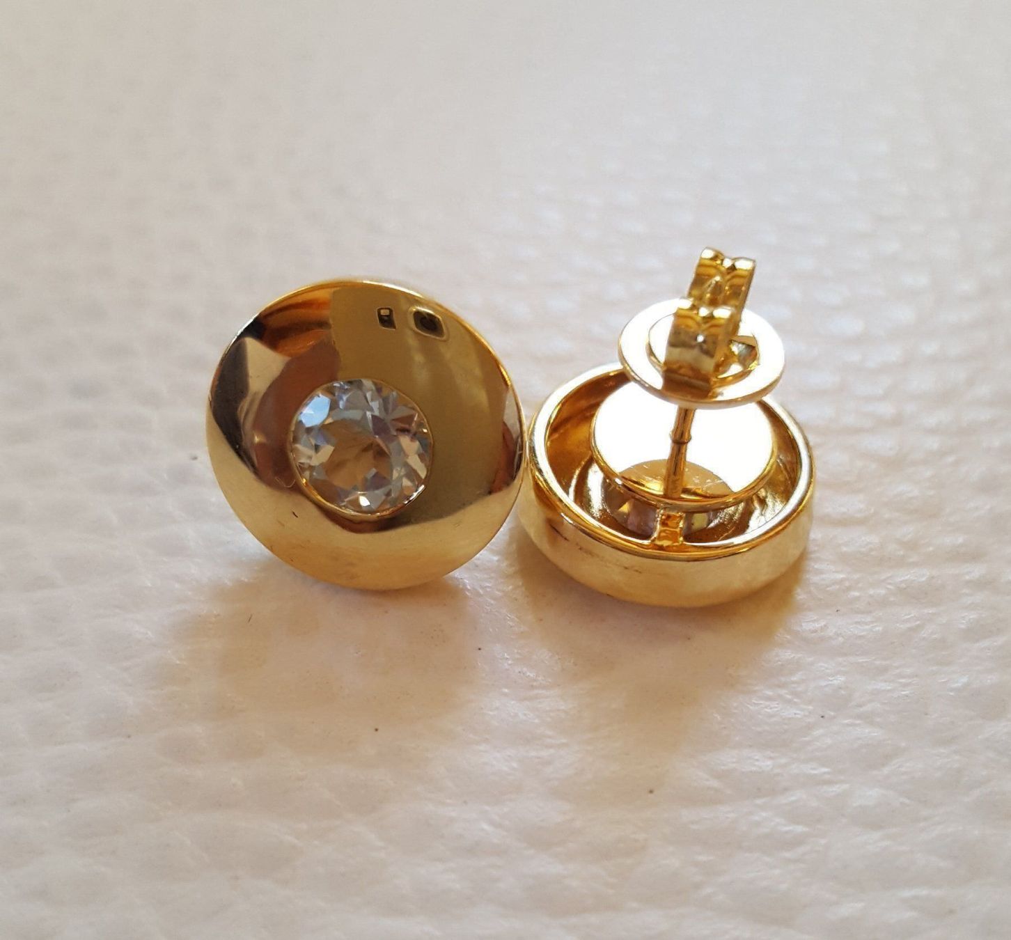 Ohrringe & -stecker: Gold 750 Massiv Ohrstecker Mit Topaz – Gebraucht aus Wald ZH von Dasilver 2