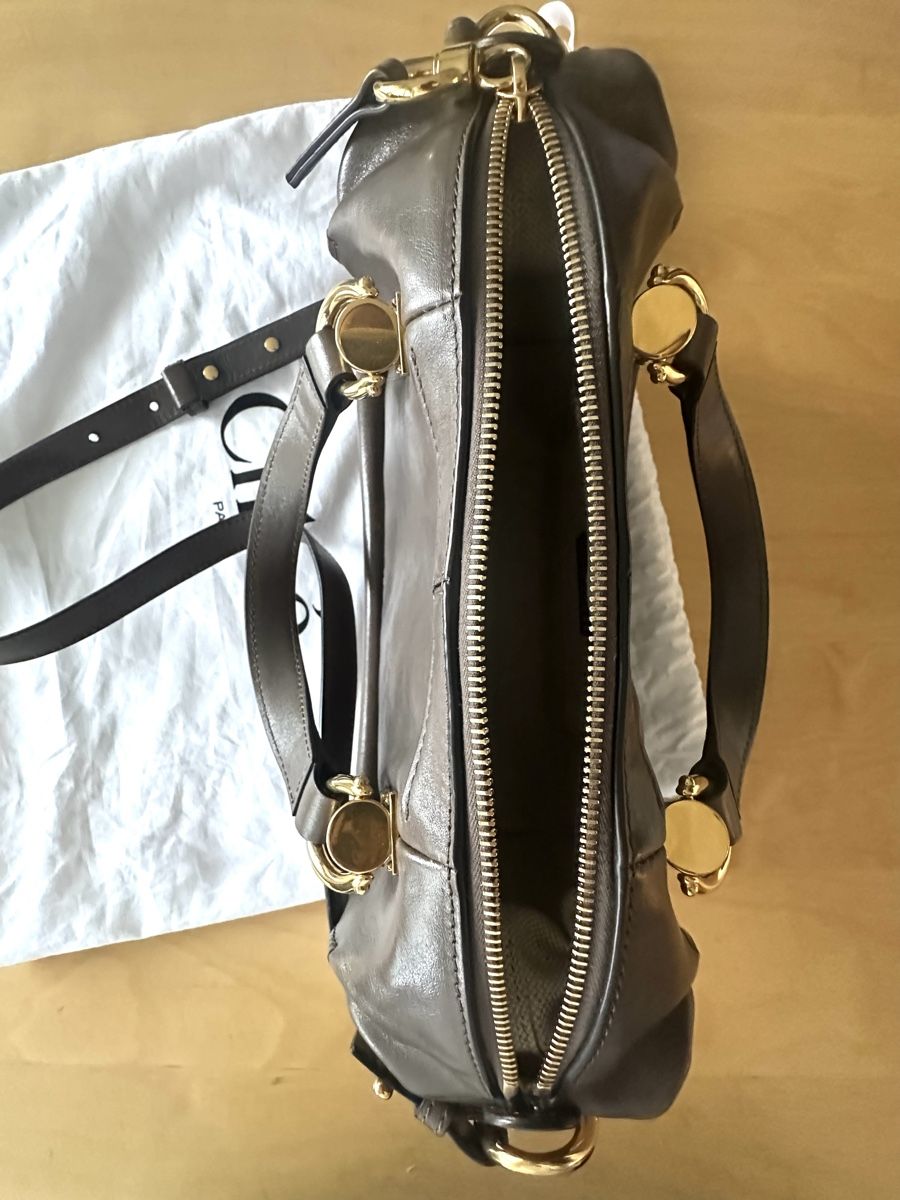 Chloé Borse da donna: Sac à main Chloe Paraty small Flannel Grey – Usato da Chêne Bourg venduto da paleios22 9
