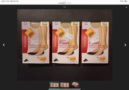 3 paia di calze fantasmini da donna (39-41), color pelle "te