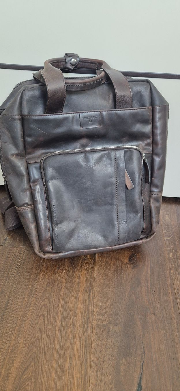 Zaini: Strellsom Brick Lane Rucksack Tasche dunkelbraun – Usato da Uster venduto da Lafosse 3
