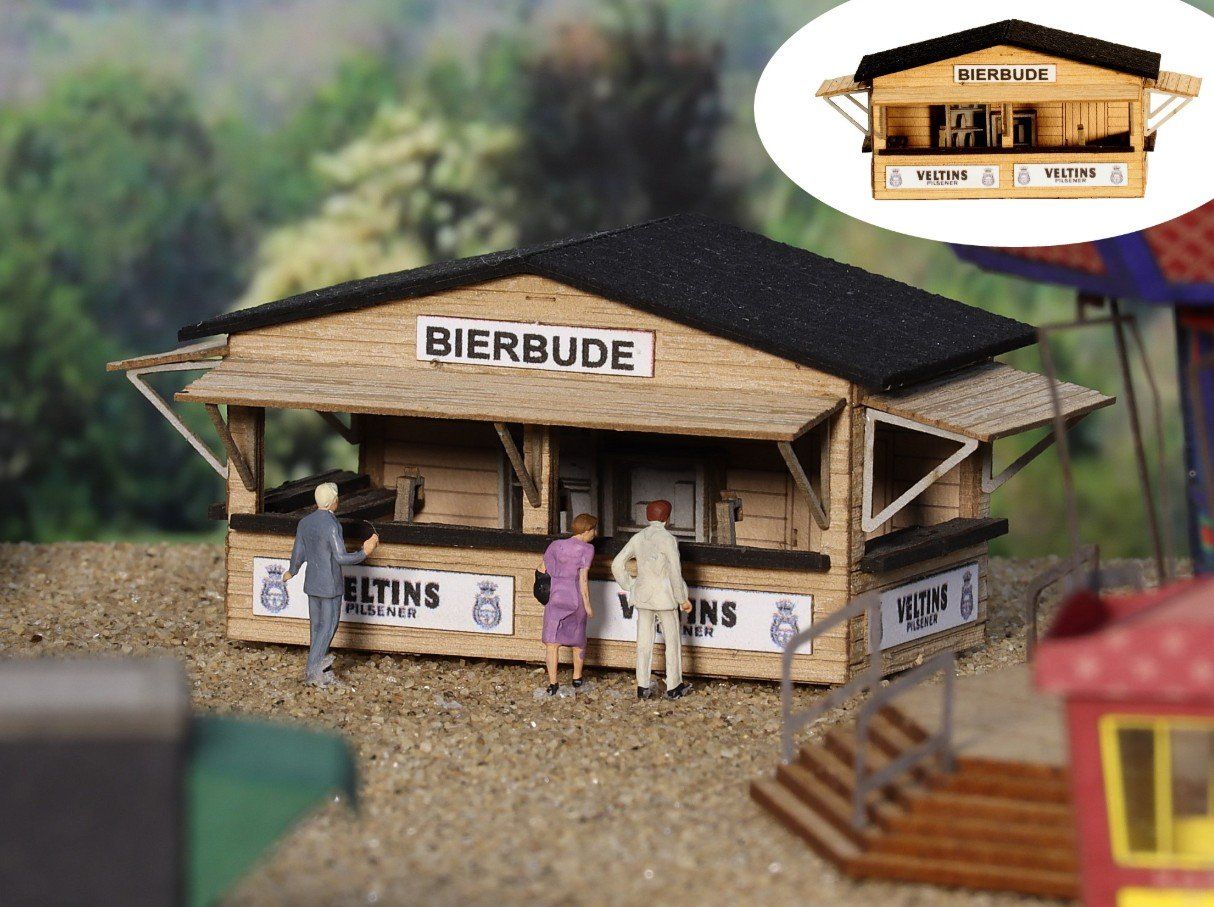 Modellini di ferrovie: Modellbahn Union N-L00173 Bierbude Holz – Nuovo e nell'imballaggio originale da Neukirch a.d. Thur venduto da Modellbau-Artikel