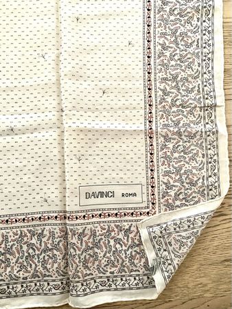 Vintage DaVinci Roma Seidenschal / Foulard – Made in Italy