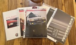Auto Youngtimer Prospekte Alfa Romeo Peugeot Lancia