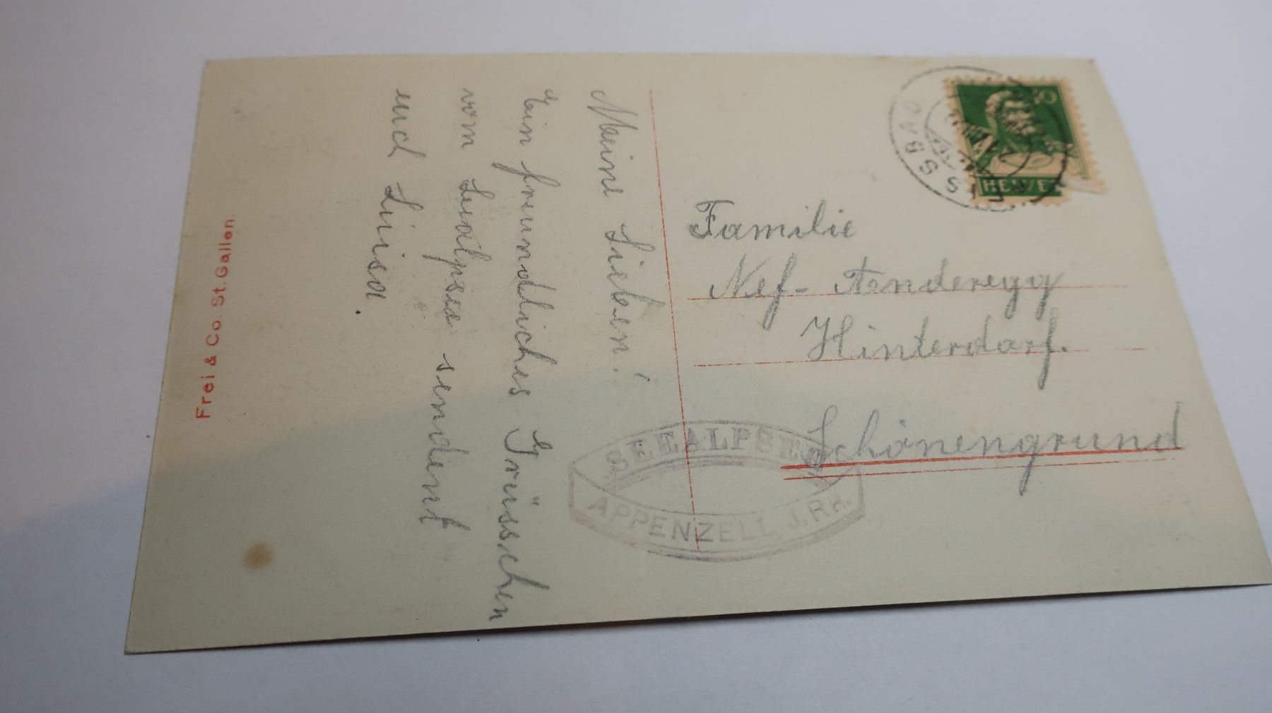 Cartoline postali: Am Seealpsee m. Altmann - Säntis – Usato da Cormoret venduto da Pascalll2001 4
