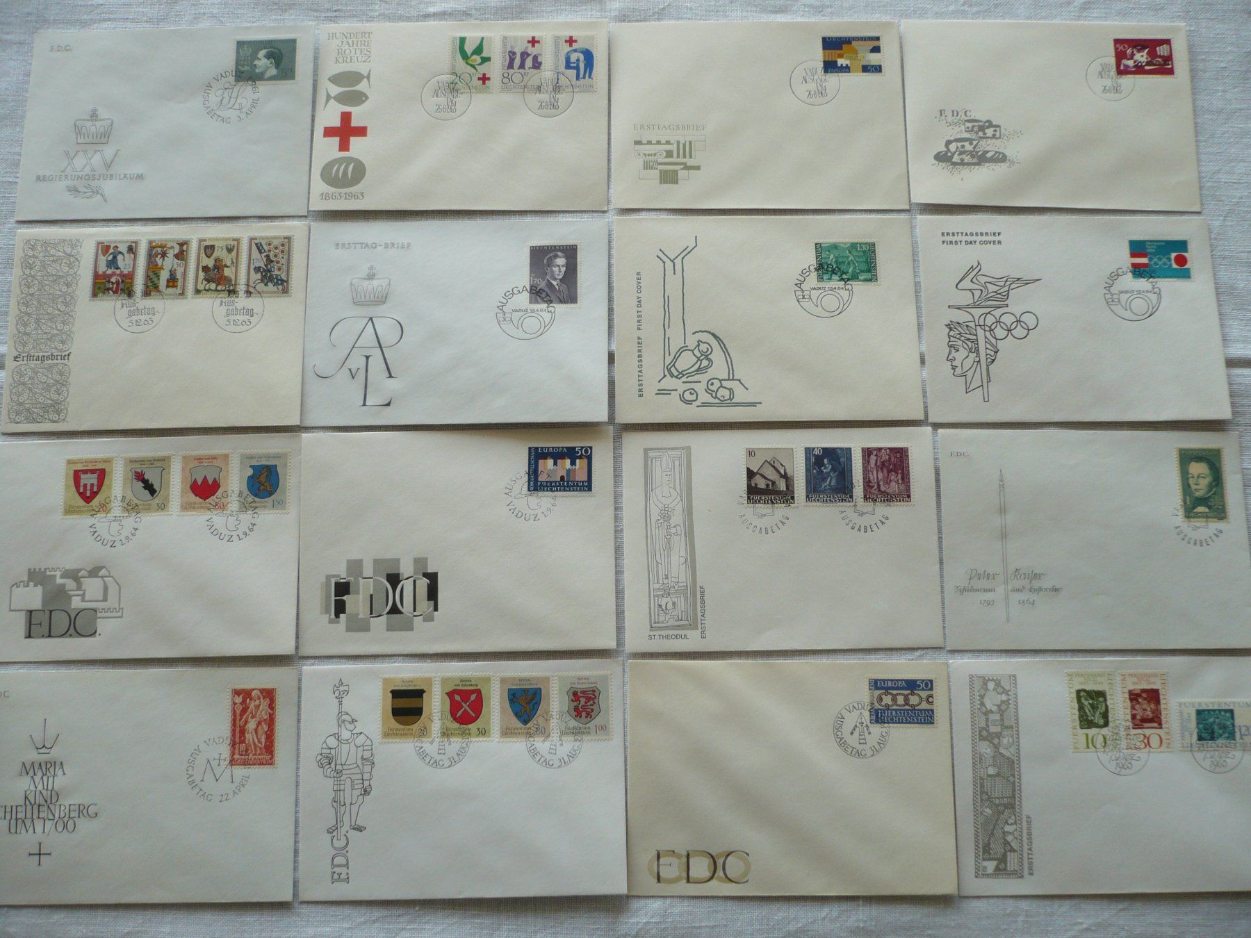 Alle Briefmarken: FL 1963 - 67 32 FDC – Gebraucht aus Zürich von saltandpepper008