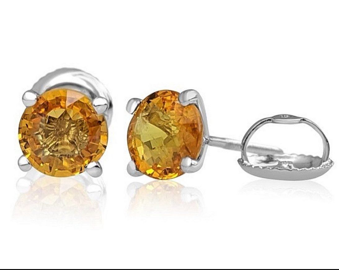 Orecchini pendenti & Orecchini a lobo: 1.82ct Saphir Orringe 14K Weissgold – Nuovo e nell'imballaggio originale da Untersiggenthal venduto da TimeandShine