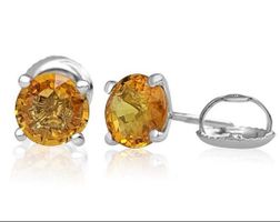 1.82ct Saphir Orringe 14K Weissgold