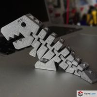 Flexi Rex Articulated 3D Printed Dinosaur Silver