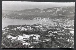 Vue aérienne de la ville de Genève, ca. 1950, Swissair-Photo