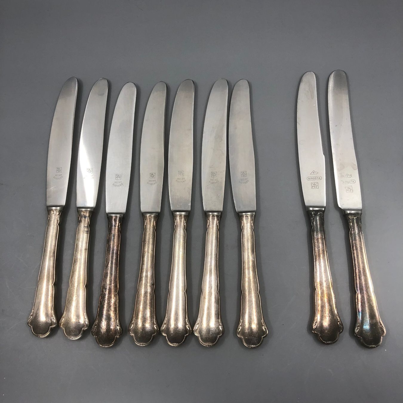 WMF Posate: 7+2 Vorspeisemesser versilbert WMF Modell 2700 – Usato da Basel venduto da Tiabeanie 1