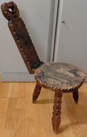 Spanischer Brutalist Stuhl aus Holz 《Art;2725》