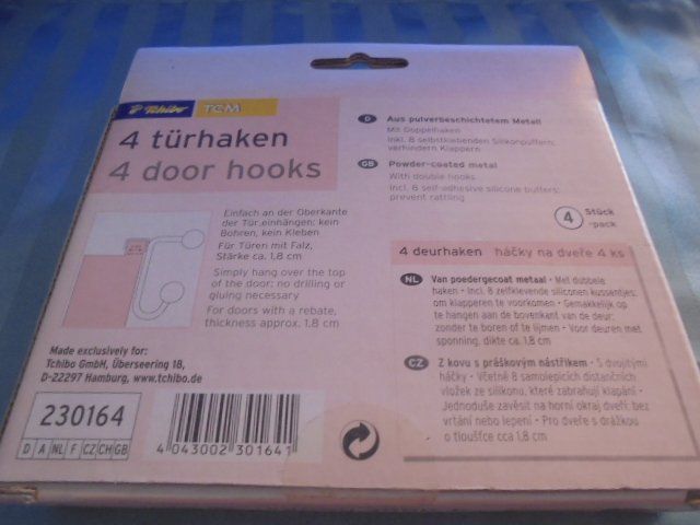 Eisenwaren: 5 Türhaken Metall – Neu und originalverpackt aus Hinwil von Glasperlen 3