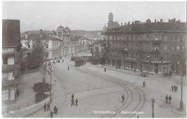 Winterthur Bahnhofplatz mit Trams