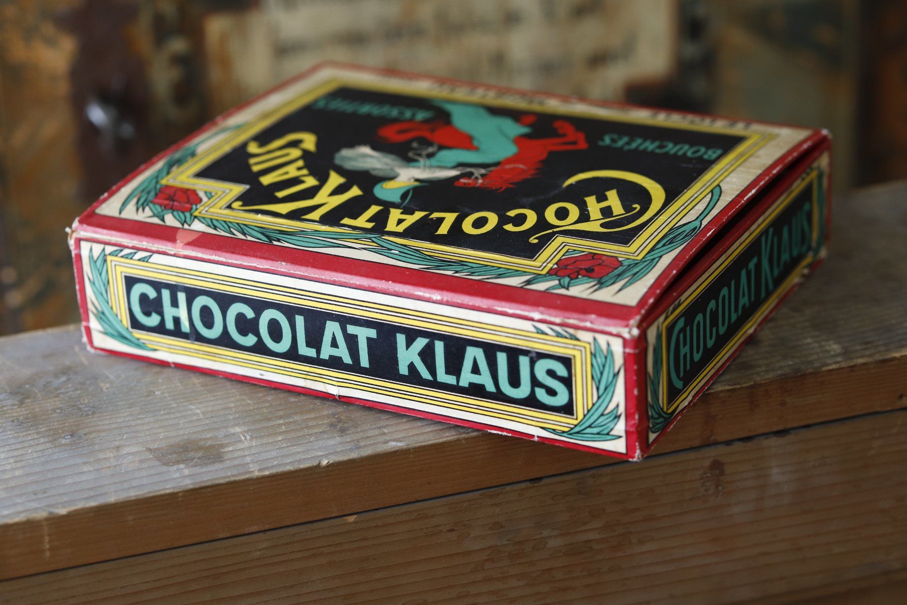 Casse di trasporto: Vintage Chocolat Klaus Schachtel – Usato da Lausen venduto da mexico81 2