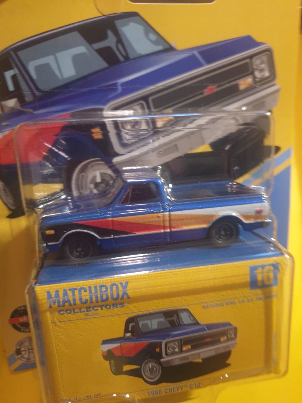 Matchbox Modellini d'auto: Matchbox 1968 CHEVY C10 – Nuovo e nell'imballaggio originale da Oftringen venduto da Rotor 3