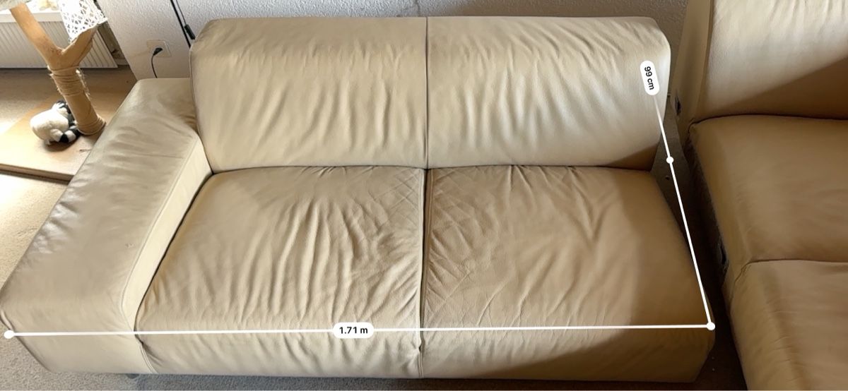 Divani: Echtleder Ecksofa Beige, muss schnell weg! – Usato da Biel/Bienne venduto da Thierry840 5
