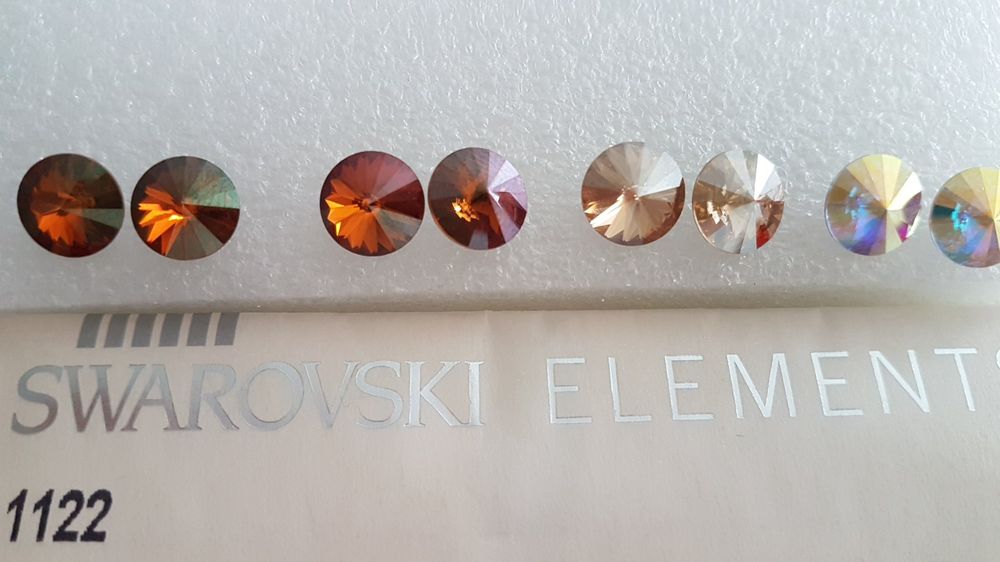 Serti boucle d'oreilles Vintage pour Swarovski 1122 10mm-SS47 argenté vieilli (2)