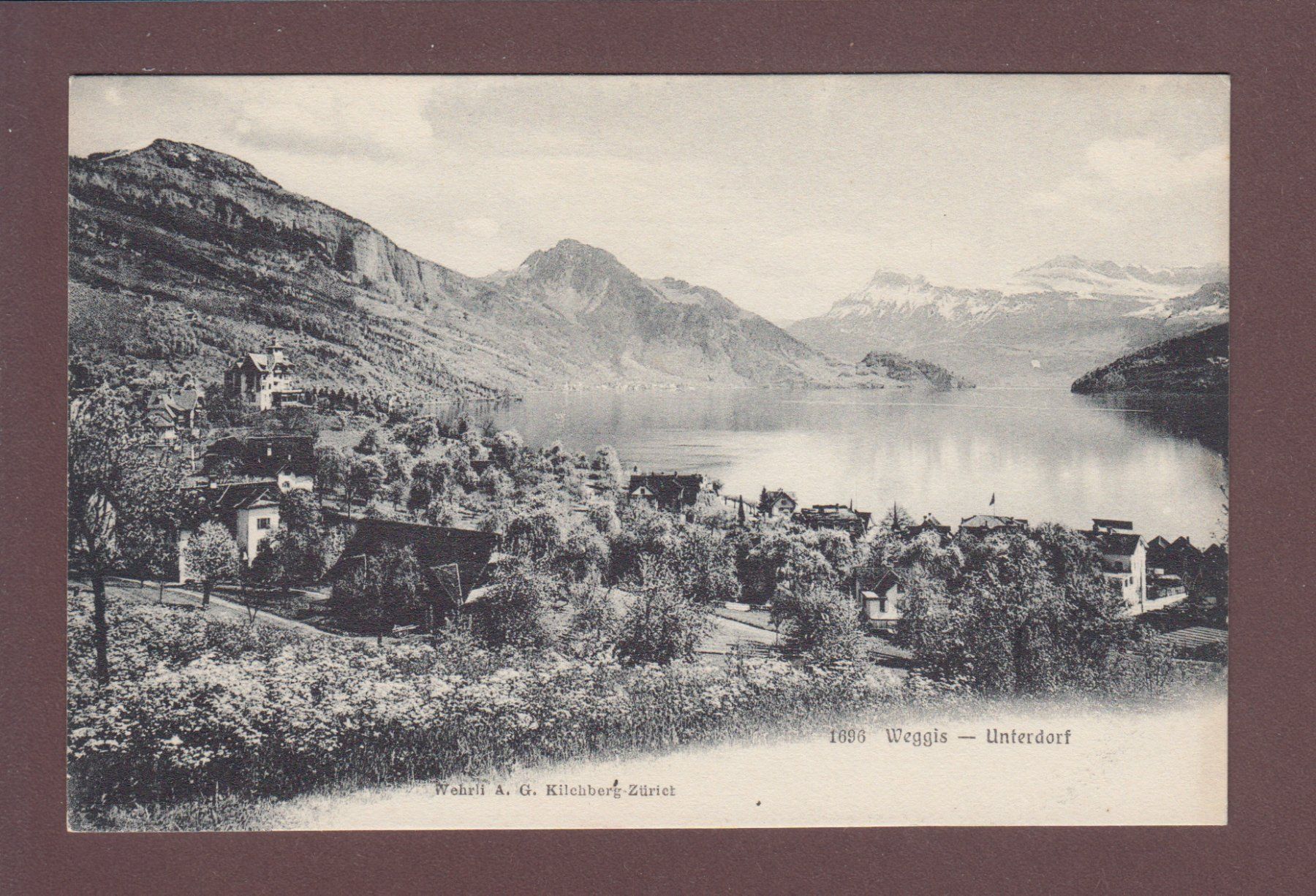 Cartoline postali: WEGGIS - Unterdorf – Usato da Pully venduto da nicecards