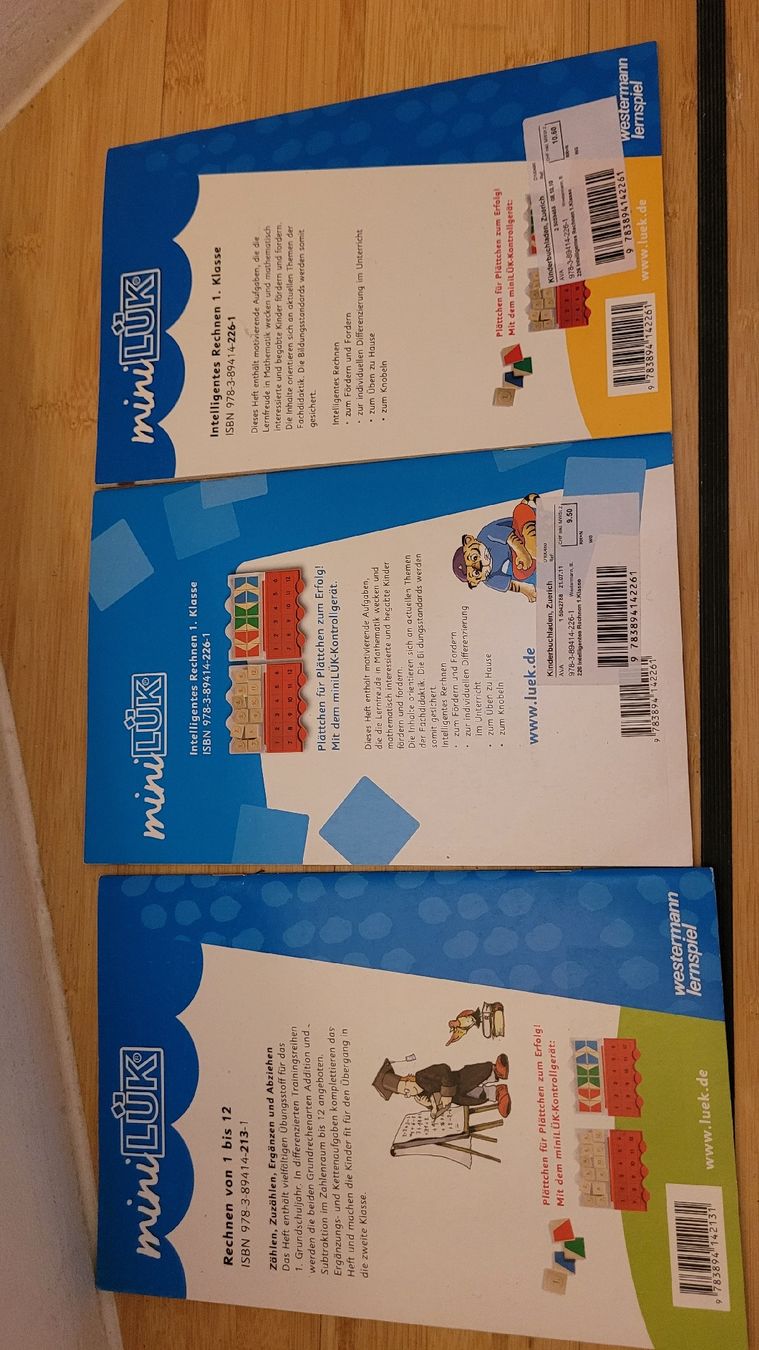 Bücher: Mini Lük und 6  Lernhefte " 1. Klasse plus Gerät – Neu (gemäss Beschreibung) aus Winkel von Tongabonga 5