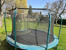 Gönser Outdoor Trampoline with Safety Net, Used Condition