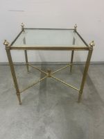 Salontisch Mid-Century-Design Messing Glasplatte
