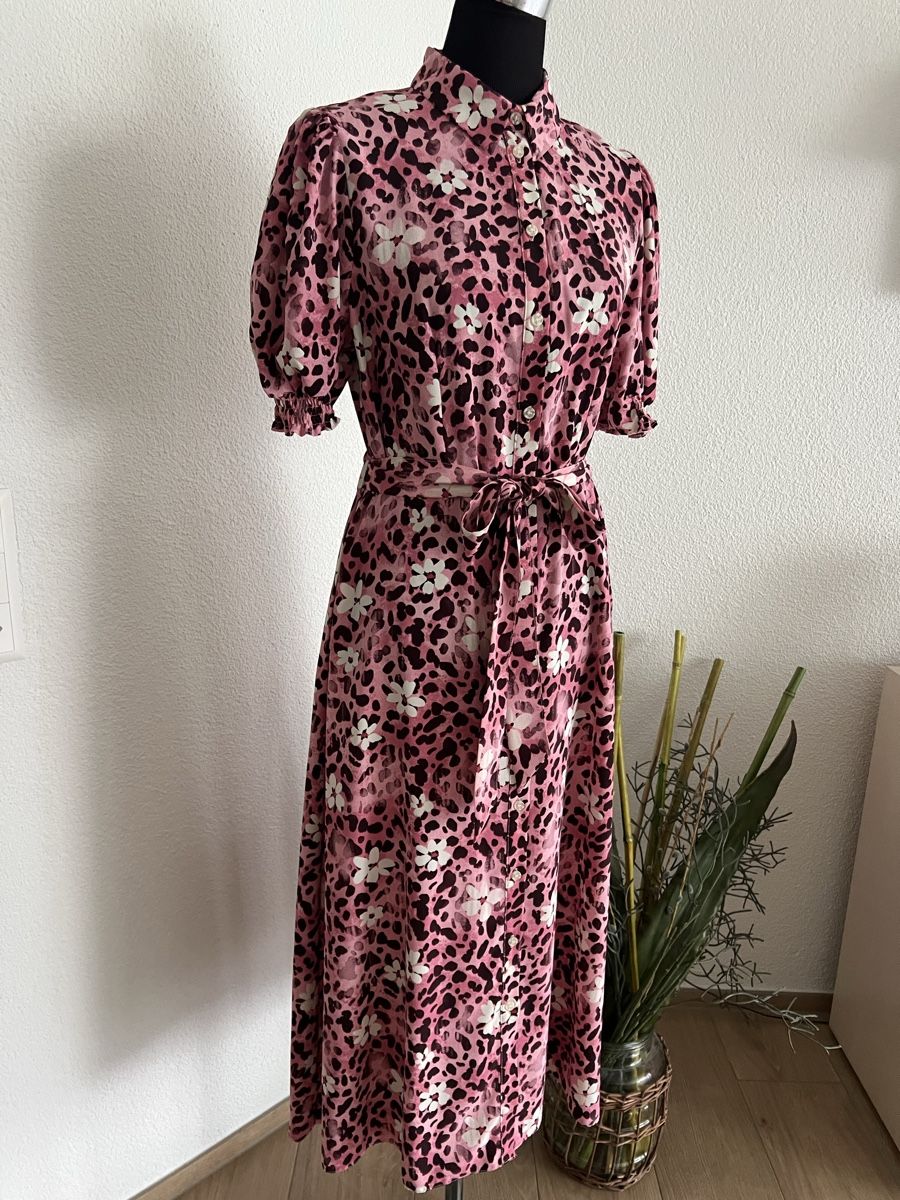Kleider: Kleid rosa Blumen-Muster Kurzarm Grösse 40 – Gebraucht aus Luzern von suhamadlun 2