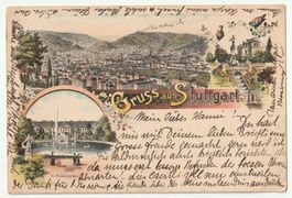 Postkarte 1901 Stuttgart - nach Zofingen