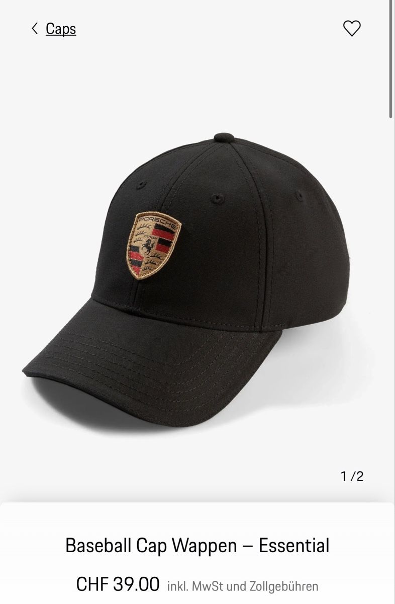 Porsche Hüte, Mützen & Caps: Original PORSCHE Baseball Cap schwarz OVP – Neu und originalverpackt aus Riehen von Frankauf 3