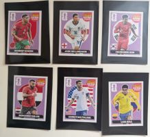 Lot 6 autocollants Extra Panini FIFA World Cup violet