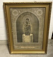 Sehr alte, gerahmte Lithografie, Señora Pilar, Saragossa