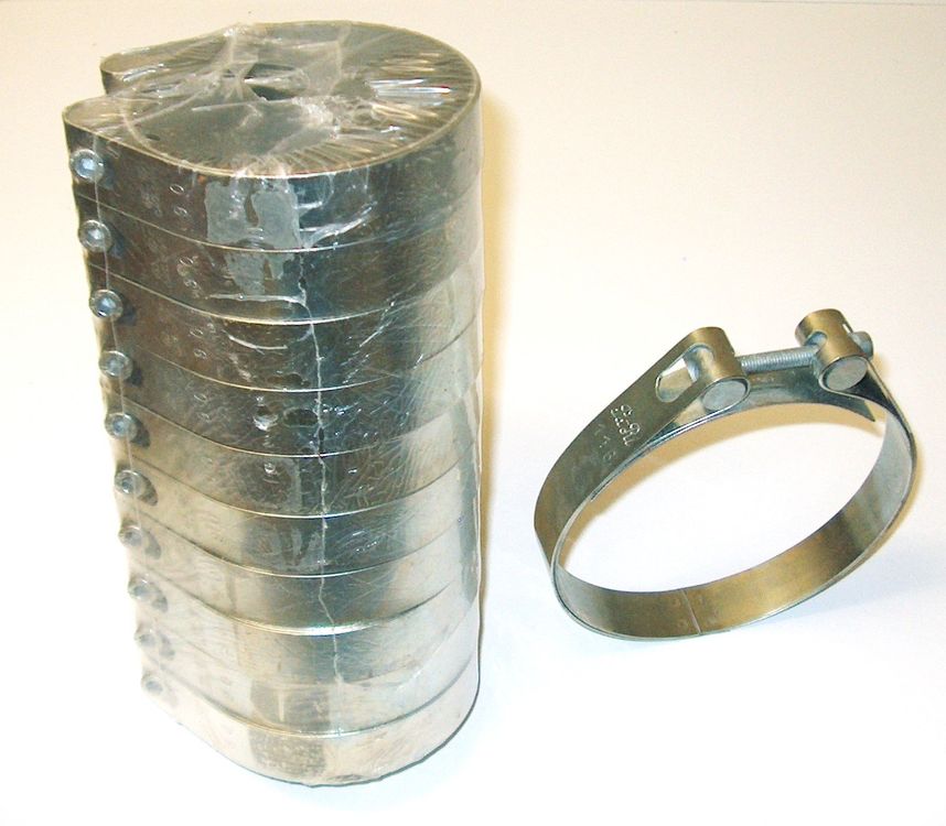 10 X Verzinkte Schlauchschellen, Größe 80–100 Mm – Bandbreite 9 Mm, Für Schläuche Aus Gummi Oder Silikon, Mit Schraubenschlüssel Montierbar